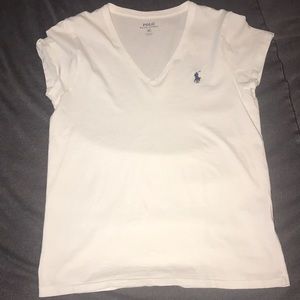 White v neck polo